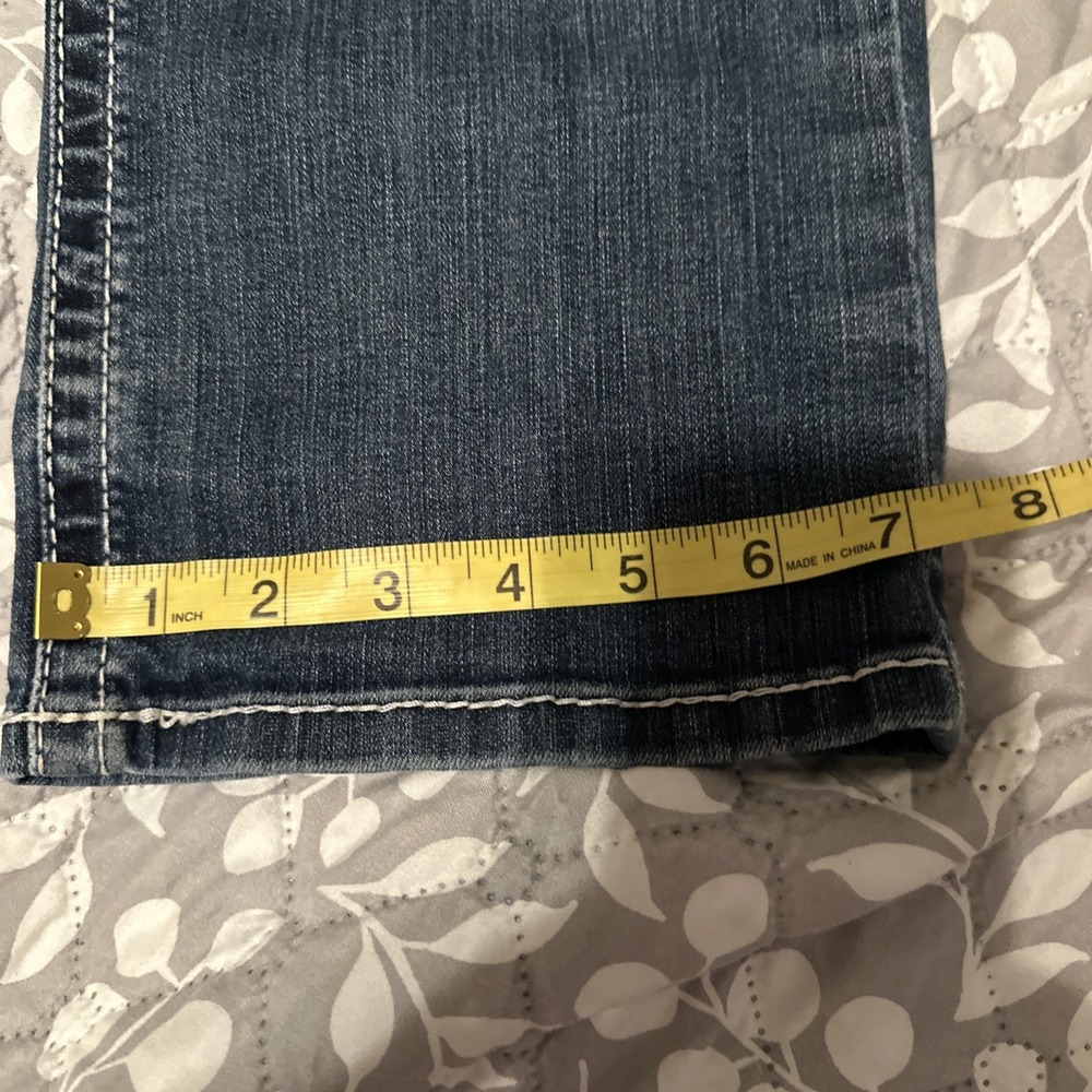 ARIAT REAL Denim Blue Jeans Western Straight Leg Mid Rise Womens 30R Medium Wash - Picture 12 of 12